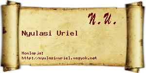 Nyulasi Uriel névjegykártya